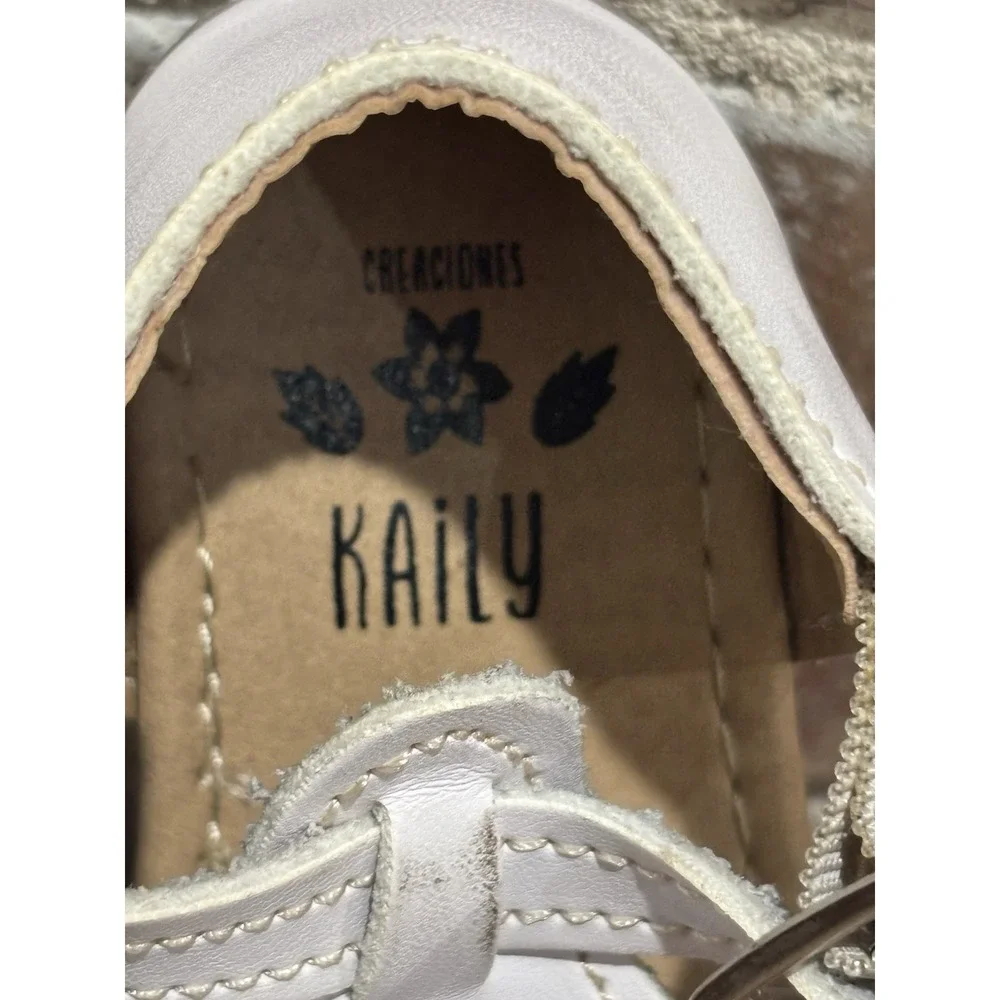 Girl Butterfly Leather Shoes Baby Size 2, Whimsical Nature Fairy Core Summer Art